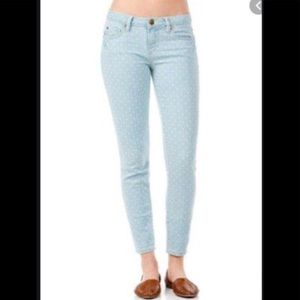 Harper Jeans Light Wash Blue with Polka Dots